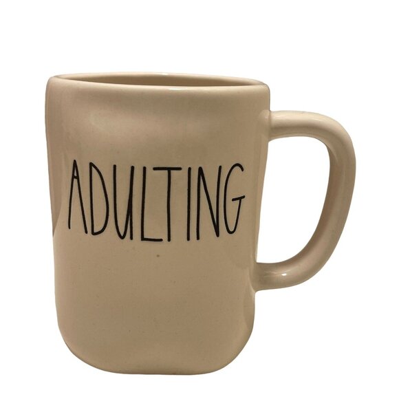 Rae Dunn "Adulting" Ceramic Coffee Mug - Picture 1 of 2